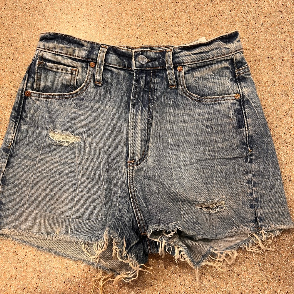 Silver Jeans Blue Distressed Jean Shorts